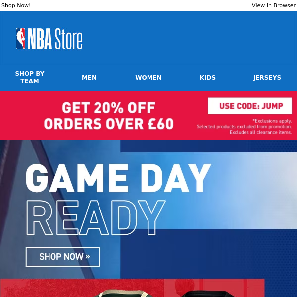 Get 20% Off Gameday Looks: Official NBA Styles!