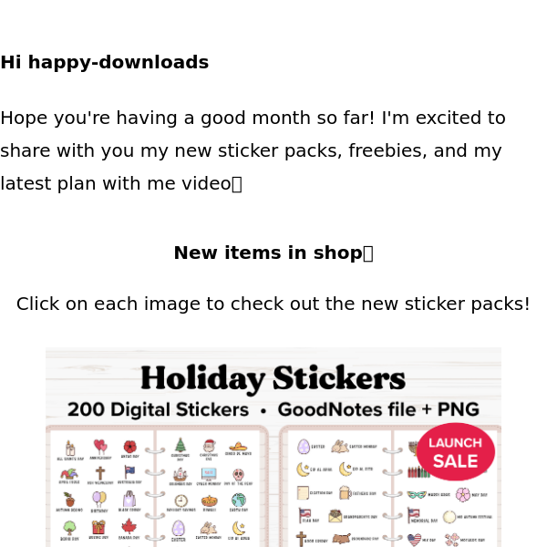✨new stickers, freebies & plan with me✏️