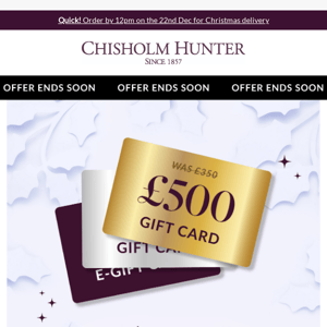 Free £500 gift card | Offer Ends Soon