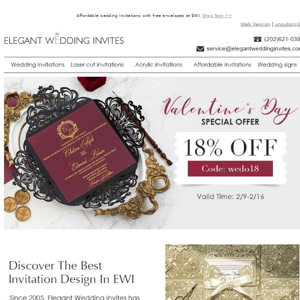 Good new!! Special 18% off to celebrate Valentine's Day 2023!