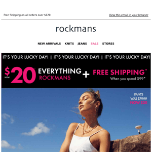 Rockmans, it's your Lucky Day! FREE* Gift inside 🎁