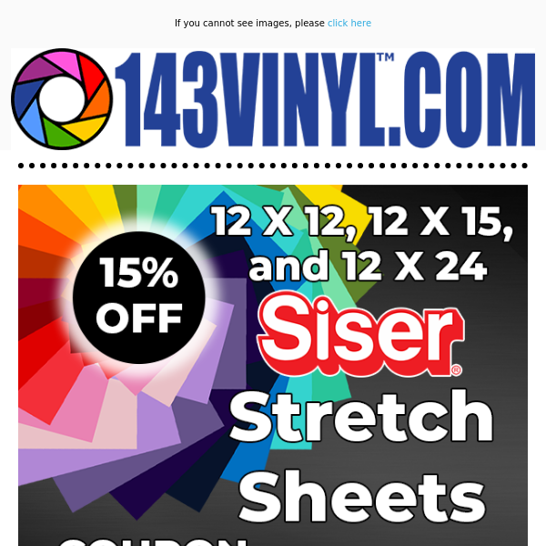 The Siser Stretch Sale Ends Soon!