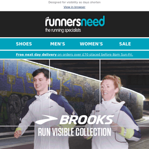 Run visible with Brooks