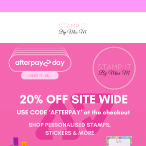 Our After Pay Sale Is Live!!!