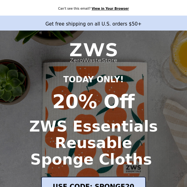 20% Off Reusable Sponge Cloths 🧽