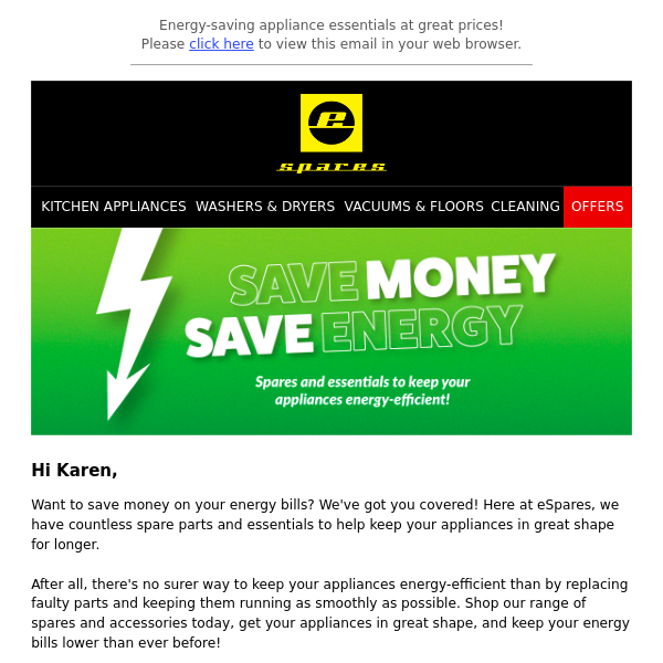 Save money & energy with eSpares! ⚡ - Espares