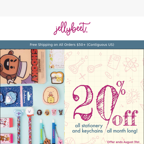 🚨 School Time Savings: 20% Off Stationery & Keychains 🔑