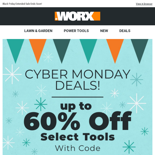 Worx Latest Emails Sales Deals