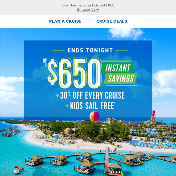 *Offer Ends Tonight* You can still score epic vacay savings of up to $650 + 30% off your travel crew
