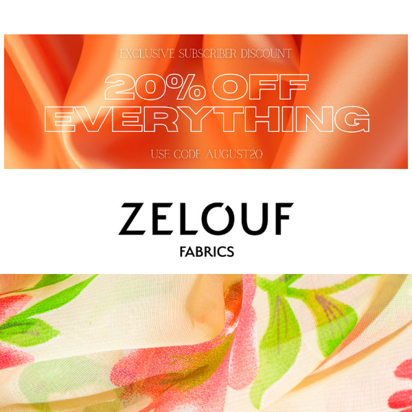 EXCLUSIVE: Take 20% Off Everything 🧡