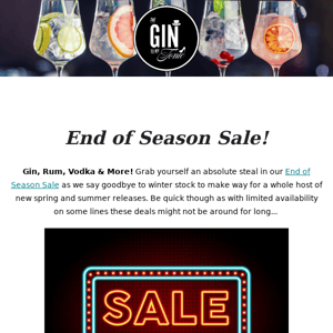 End of Season Bottle Sale!