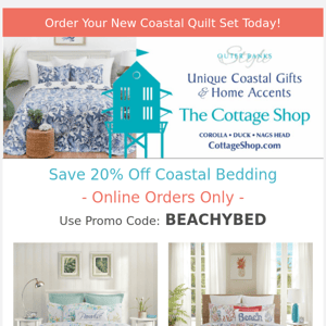 Online Sale... Coastal Quilt Sets On Sale Now!