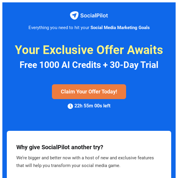 🕒 Tick Tock on the Clock! Your 30 Days Free & 1000 AI Bonus Credits Expire Soon! ⏳