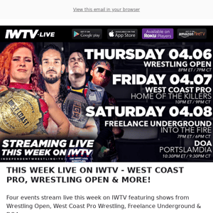 TONIGHT on IWTV - Wrestling Open!