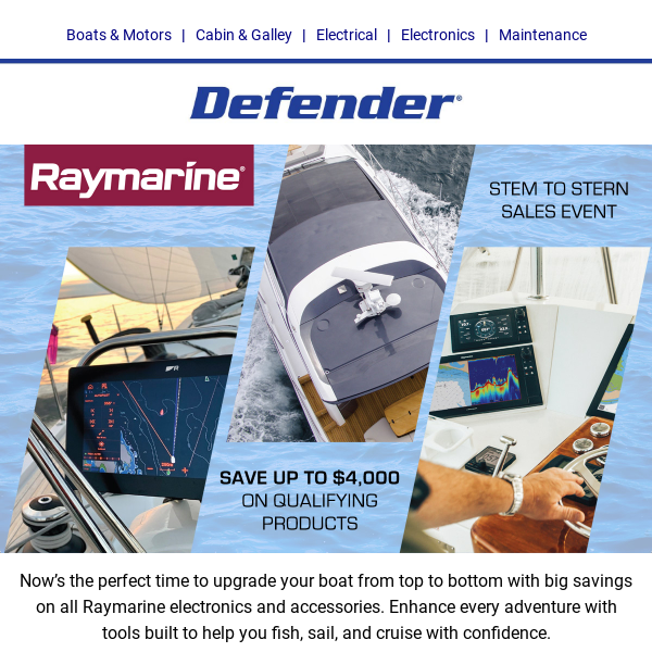 Don't Miss the Raymarine Stem to Stern Sales Event!