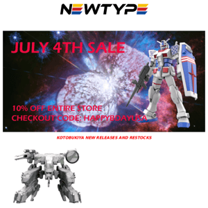 JULY 4TH SALE 10% OFF EVERYTHING STARTING NOW
