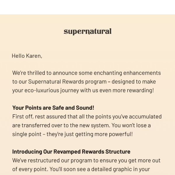 Exciting News: Your Supernatural Rewards Program Just Got Better! 🌿✨