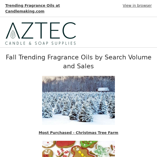 Trending Fragrance Oils at Candlemaking.com