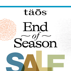 End of Season SALE! New Markdowns