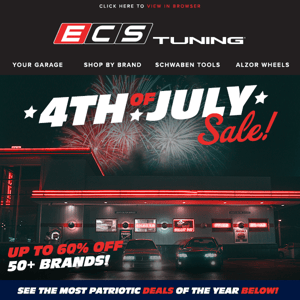 Up To 60% off over 50+ brands during the ECS 4th of July Sale!