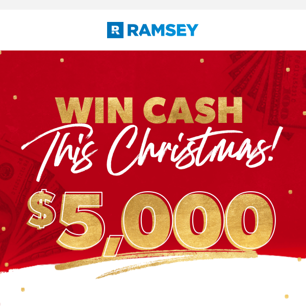 You could win $5,000 this Christmas. 🎄