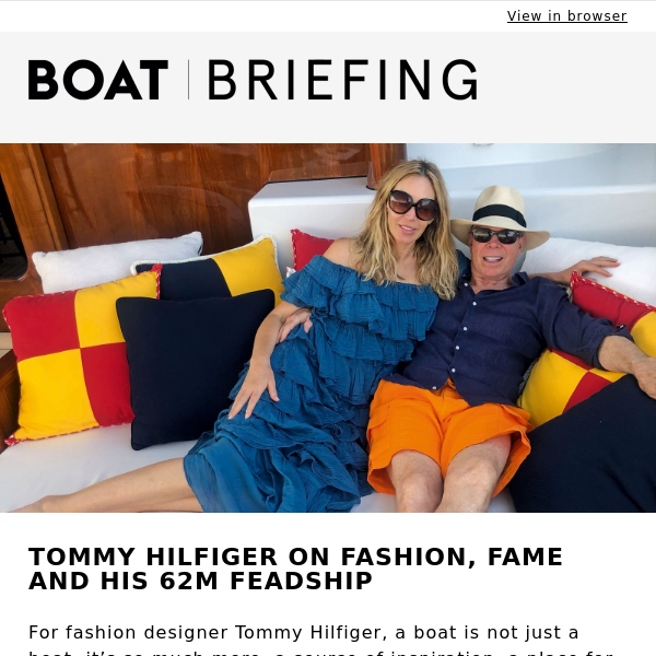 Tommy Hilfiger on fashion, fame and his 62m Feadship