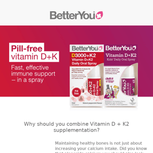Discover the benefits of combining vitamins D & K2