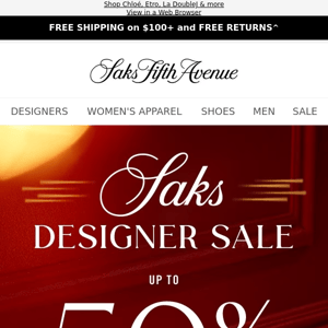 Your Designer Sale reminder: Get up to 50% off 