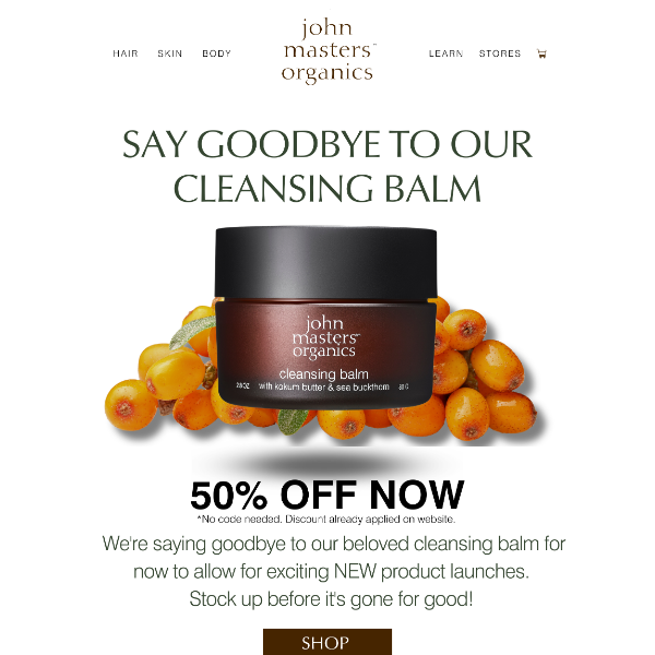50% OFF Cleansing Balm - Last Call!✨