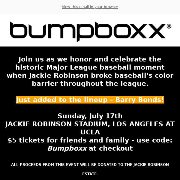 Barry Bonds Joins Us - Exclusive Invite for Friends + Family