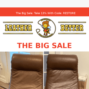 Last Chance:  13% Off Leather Better