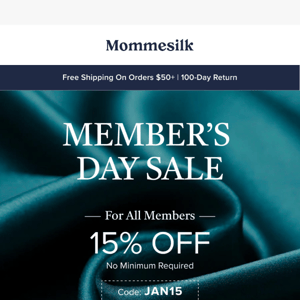 Member's Day Sale