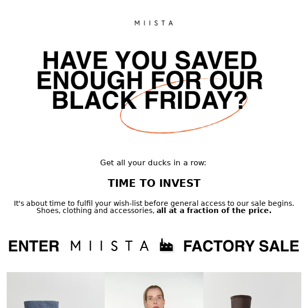 Miista Black Friday sale is now open