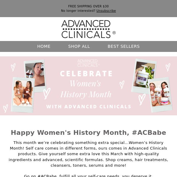 Celebrate Women’s History Month with Advanced Clinicals 💖