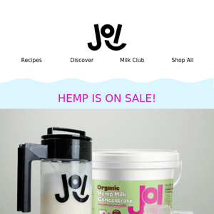 💥Flash SALE on HEMP Milk! 15% OFF!💥