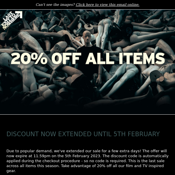 20% OFF ALL ITEMS