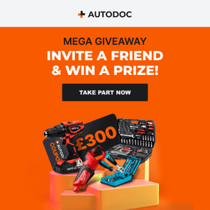 📣 Share and win! 🤩 The mega giveaway is here