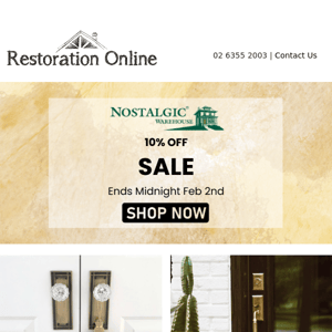 Nostalgic Warehouse SALE – 10% Off Premium Door Handles