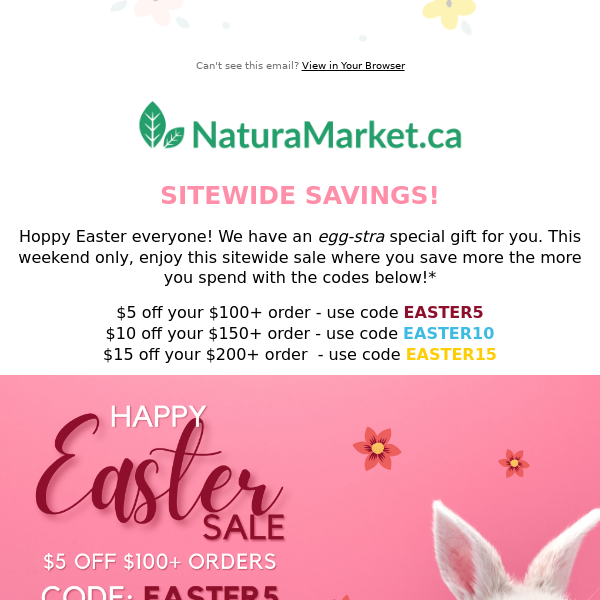 🐣 Happy 🌷 Easter 🐰 Sitewide Savings: Spend More - Save More!