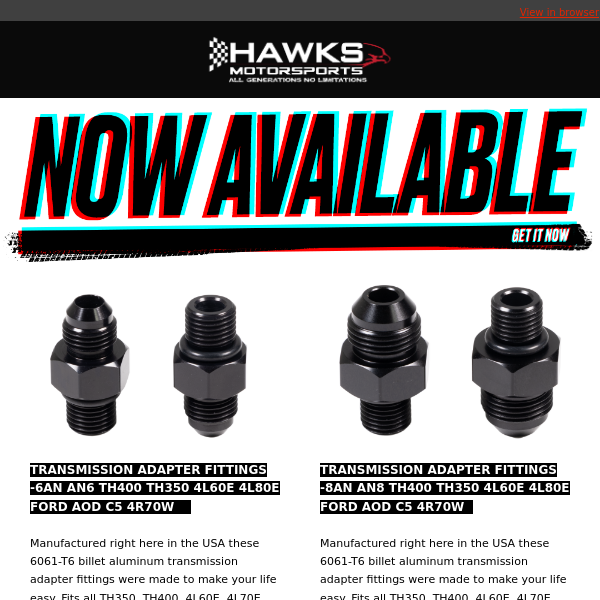 See What's New At Hawks Motorsports - July 7