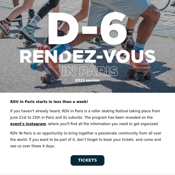 RDV in Paris, T-minus 6 days!