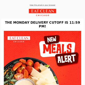 7 NEW MEALS for your eating pleasure. 🍽️ Order by midnight for Monday delivery.