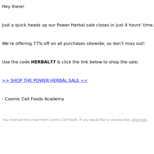 Power Herbal Sale closes in 4 hours' time🌿