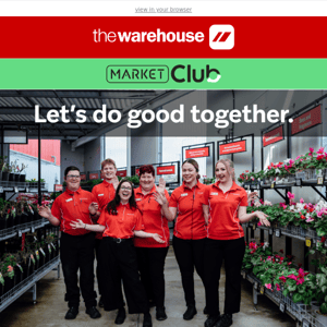 Give to charity every time you shop, The Warehouse!