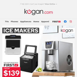 Ice Makers from $139* 🧊 Cold Ice, Hot Prices!