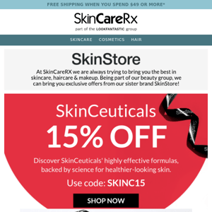 VIP Access: Skinceuticals is 15% Off at SkinStore