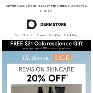 20% off Revision Skincare—Recommended by physicians around the world.