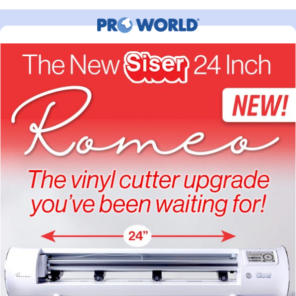 Get the NEW Siser Romeo Vinyl Cutter with $50 of Free Vinyl!