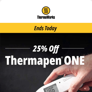 Last Day! $67.97 Thermapen ONE Open Box Sale - ThermoWorks