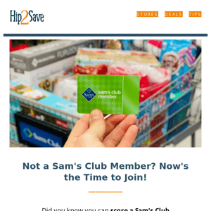 $25 Sam’s Club Membership Offer (Reg. $50) - Ends Soon!